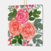 DRIE ROZEN KERAMISCH ORNAMENT (Links)