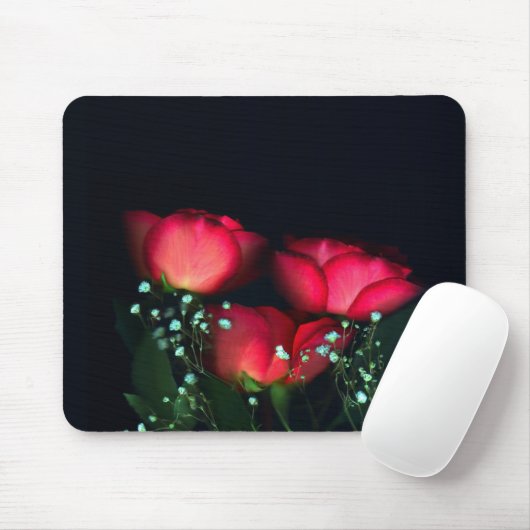 Drie Rozen Mousepad Muismat (Met muis)