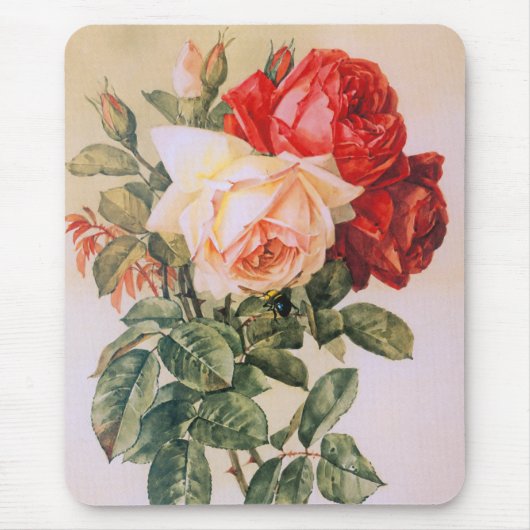 Drie Rozen Mousepad Muismat (Voorkant)