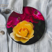 Drie rozen ronde button 6,0 cm (In situ)