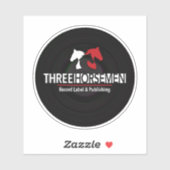 Drie ruiters registreren doorzichtige sticker (Vel)