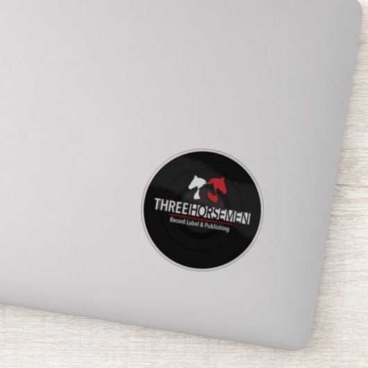 Drie ruiters registreren doorzichtige sticker (Detail)