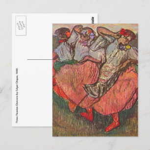Drie Russische danseressen van Edgar Degas Briefkaart