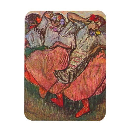 Drie Russische dansers van Edgar Degas Magneet (Verticaal)