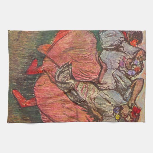 Drie Russische dansers van Edgar Degas Theedoek (Horizontaal)