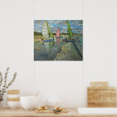 Drie Sailboten Bray Dunes Frankrijk Poster (Keuken)