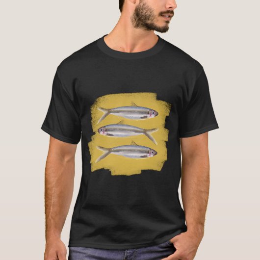 Drie sardines t-shirt (Voorkant)