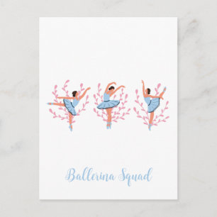 Drie Schattige Ballerina's  Briefkaart