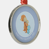 Drie Schattige Beren vrienden Metalen Ornament (Rechts)