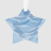 Drie schattige biggen op het strand ornament (achterkant)