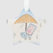 Drie schattige biggen op het strand