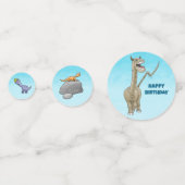 Drie Schattige Dinosauriërs Confetti (Achterkanten)