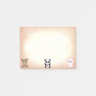 Drie Schattige Kleine Beren Post-it® Notes