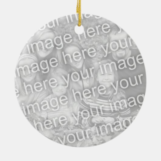 Drie Schattige otters en je eigen foto Keramisch Ornament (Achterkant)