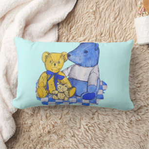 Drie schattige oude teddyberen kussen