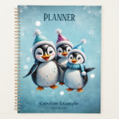 Drie schattige pinguïns planner (Voorkant)