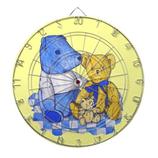 drie schattige studies over de originele kunst van dartbord (Voorkant)