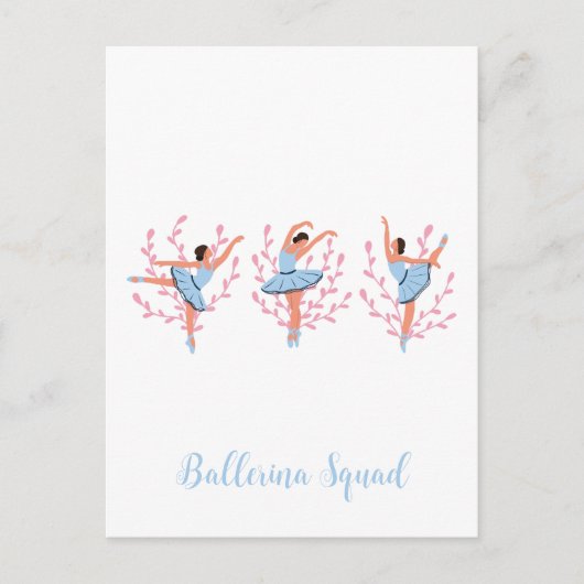 Drie Schattigee Ballerina's Briefkaart (Voorkant)