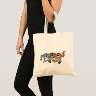 Drie Schattigee Cartoon luiaards Canvas tas