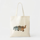 Drie Schattigee Cartoon luiaards Canvas tas (Voorkant)