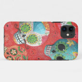 Drie schedels van de Dag van de Doden Case-Mate iPhone Case (Achterkant (horizontaal))