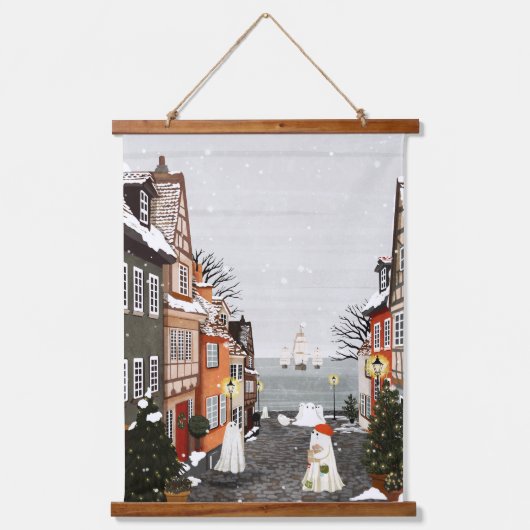 Drie schepen hangend wandkleed (Voorkant)