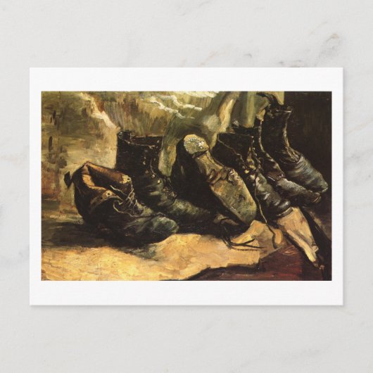 Drie schoenen (F332) Van Gogh Fine Art Briefkaart (Voorkant)