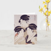 Drie schoonheden van het Cadeau Day Blank Note Kaa Kaart (Gele Bloem)