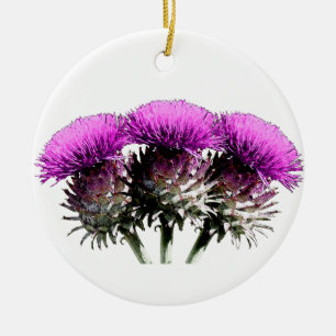 Drie Schotse Thistles Keramisch Ornament
