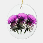 Drie Schotse Thistles Keramisch Ornament (Links)