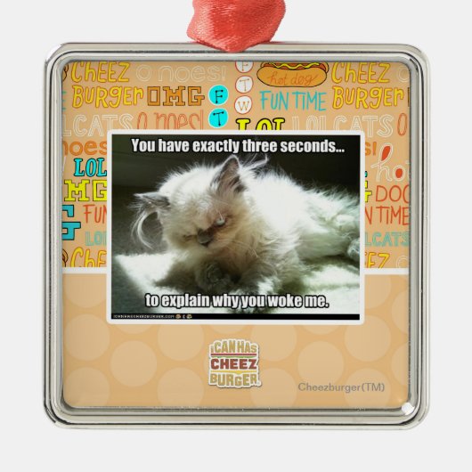 Drie seconden metalen ornament (Voorkant)