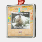 Drie seconden metalen ornament (Links)