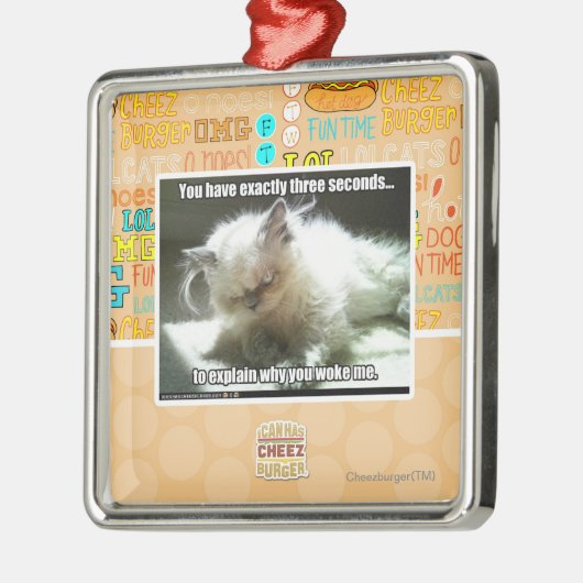 Drie seconden metalen ornament (Links)