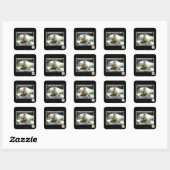Drie seconden vierkante sticker (Vel)