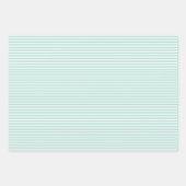 Drie Shades Turquoise Stripes Inpakpapier Vel (Voorkant 3)