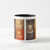 Drie Shakespeare Portrait Collage Mok (Midden)