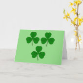 Drie Shamrocks Kaart (Gele Bloem)