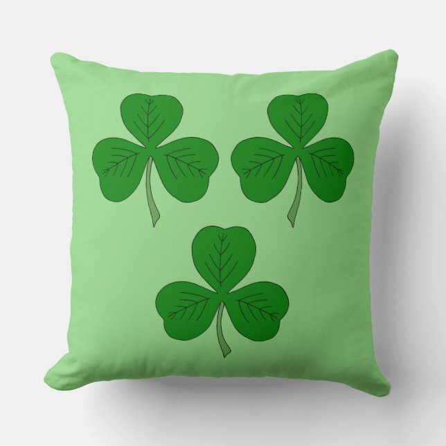 Drie Shamrocks Kussen (Voorkant)