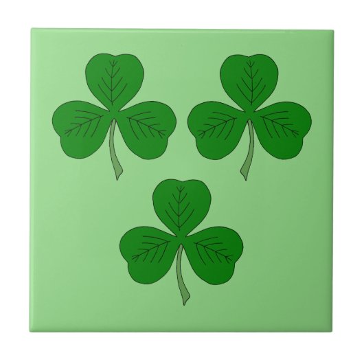 Drie Shamrocks Tegeltje (Voorkant)