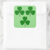 Drie Shamrocks Vierkante Sticker (Tas)