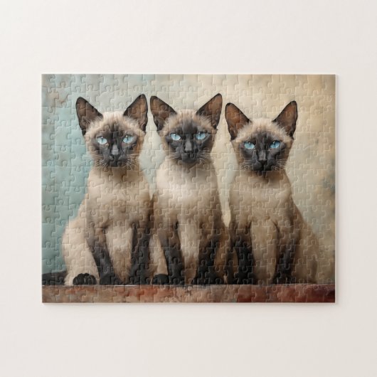 Drie Siamese katten Legpuzzel (Horizontaal)