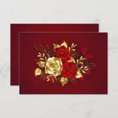 Drie sieradenrozen bedankkaart (Voorkant / Achterkant)