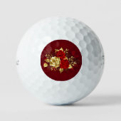 Drie sieradenrozen golfballen (Voorkant)