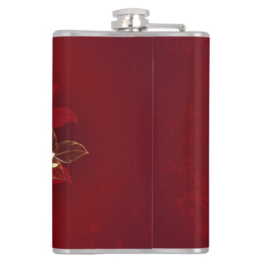 Drie sieradenrozen heupfles (Achterkant)