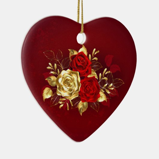 Drie sieradenrozen keramisch ornament (Rechts)