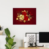 Drie sieradenrozen poster (Thuiskantoor)