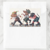 Drie Skateboarden - een grappig dier Rechthoekige Sticker (Tas)