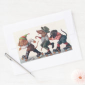 Drie Skateboarden - een grappig dier Rechthoekige Sticker (Envelop)