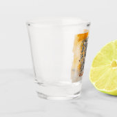 Drie skeletten dansen - laat het Haloers worden! Shot Glas (Links)