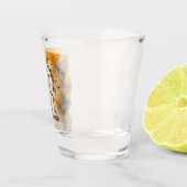 Drie skeletten dansen - laat het Haloers worden! Shot Glas (Rechts)